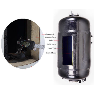 Dia 500mm Giacca scambiatore di calore alimentato da energia solare smalto cilindro di acqua calda verticale serbatoio di acqua alimentato da energia solare