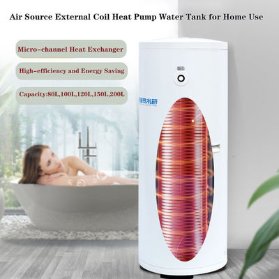 Serbatoio di pompa di calore a sorgente d'aria 500 mm Dia 150L Serbatoio tampone di pompa di calore aria-acqua con bobina esterna